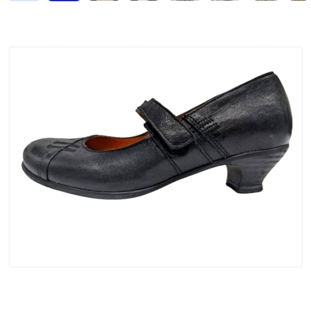 Brako Skimo+Kamer women's mid-heeled black mary jane pumps size 36